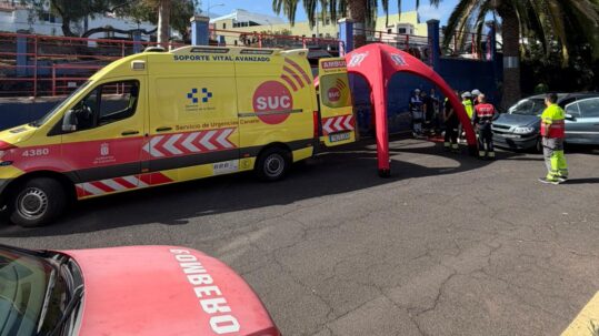 Servicio de Urgencias Canario y Bomberos de Tenerife en la Universidad Europea de Canarias